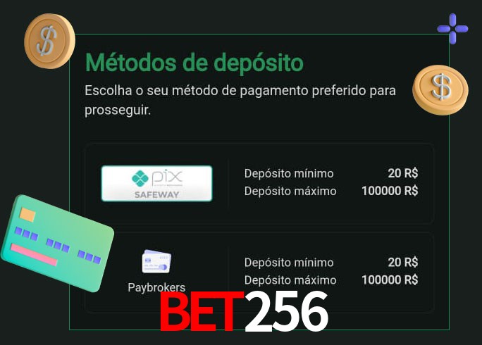 O cassino Bet256 oferece uma grande variedade de métodos de pagamento